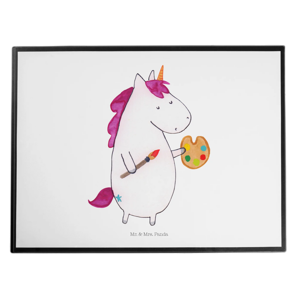 Schreibtischunterlage Einhorn Künstler Schreibwaren, Büroartikel, Schreibtischauflage, Schreibunterlage, Schreibtischunterlage Groß, Bürobedarf, Schreibtisch Unterlagen, Einhorn, Einhörner, Einhorn Deko, Unicorn, Pinsel, Maler, Farbe, Zeichnen, Geschenk, Welt, Englisch, Künstler, Malen, Artist, Stift