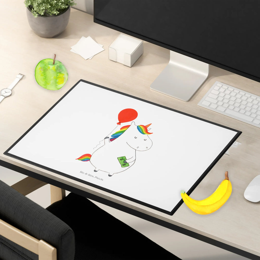 Schreibtischunterlage Einhorn Luftballon Schreibtisch Unterlagen, Schreibtischauflage, Bürobedarf, Büroartikel, Schreibwaren, Schreibtischunterlage Groß, Schreibunterlage, Einhorn, Einhörner, Einhorn Deko, Unicorn, Lebenslust, Geschenk, Luftballon, Geld, Freude, Freundin