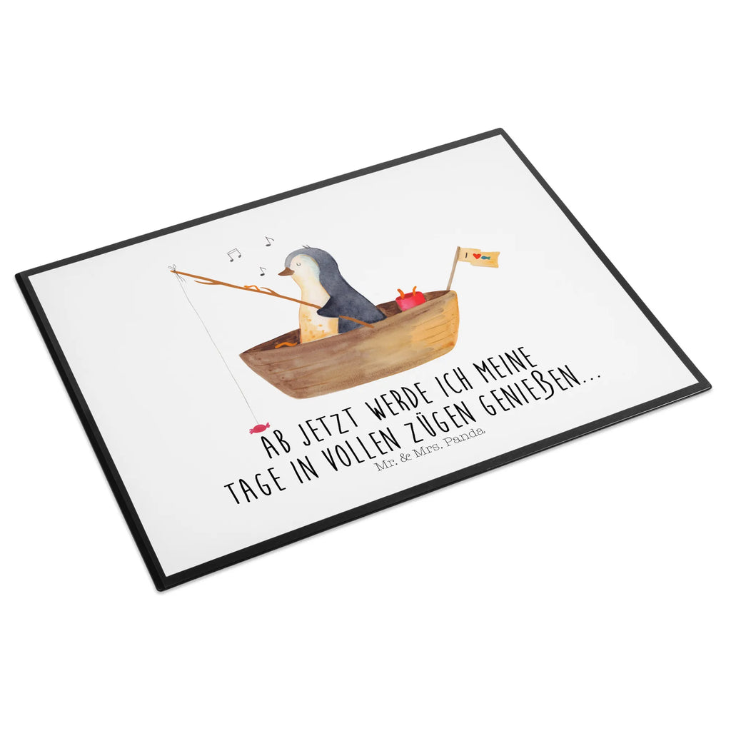 Schreibtischunterlage Pinguin Angelboot Schreibtisch Unterlagen, Schreibtischauflage, Schreibtischunterlage Groß, Schreibunterlage, Büroartikel, Schreibwaren, Bürobedarf, Pinguin, Boot, Neustart, genießen, Angeln, Lebenslust, Leben, Trennung, Scheidung, Geschenkidee Liebeskummer, Pinguine, Motivation, Neuanfang, Angelboot