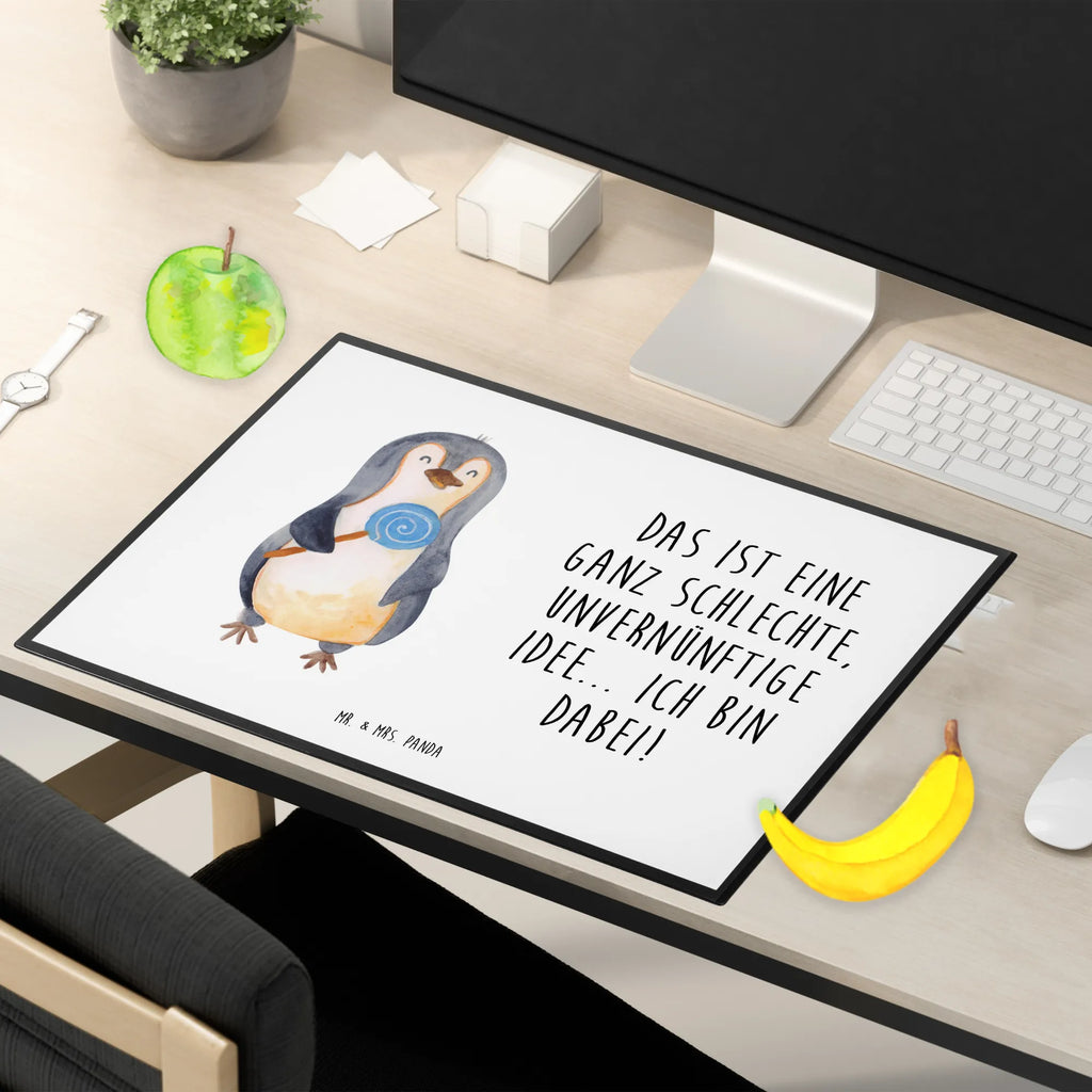 Podkładka na biurko pingwin lizak Büroartikel, Schreibwaren, Schreibunterlage, Schreibtischauflage, Bürobedarf, Schreibtisch Unterlagen, Schreibtischunterlage Groß, Pinguin, Blödsinn, Spruch, Rebell, Lolli, Pinguine, Gauner, Süßigkeiten, Ganove, Rabauke