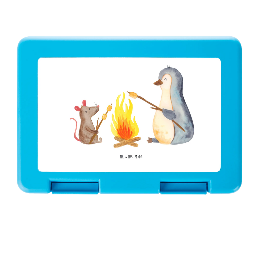 Pudełko na kanapki pingwin ognisko Brotbox, Snackbox, Lunch box, Butterbrotdose, Brotzeitbox, Pinguin, Maus, Pinguine, Lagerfeuer, Leben, Arbeit, Job, Motivation, Büro, Büroalltag, Lebensspruch, Lebensmotivation, Neustart, Liebe, grillen, Feuer, Marshmallows