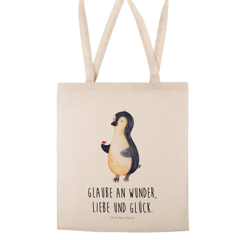 Tragetasche Pinguin Marienkäfer Stoffbeutel, Badetasche, Strandtasche, Schultertasche, Shopper, Einkaufstasche, Umhängetasche, Beutel, Tragetasche, Einkaufstüte, Laptoptasche, Beuteltasche, Tasche, Stofftasche, Jutebeutel, Jutetasche, Pinguin, Lebensfreude, Liebe, Glück, Marienkäfer, Wunder, Pinguine, Freude