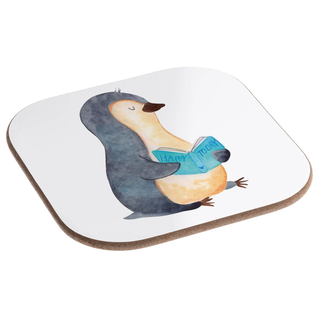 Square coaster Penguin A book Glasuntersetzer, Korkuntersetzer, Untersetzer Gläser, Tassen Untersetzer, Untersetzer, Bierdeckel, Getränkeuntersetzer, Holzuntersetzer, Untersetzer Holz, Untersetzer für Gläser, Untersetzer aus Holz, Untersetzer Design, Pinguin, Pinguine, Buch, Ferien, Lesen, Urlaub, Freizeit, Faulenzen, Bücherwurm, Nichtstun