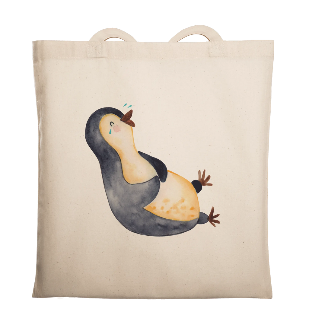 Tote bag Penguin Laugh Jutetasche, Einkaufstüte, Tasche, Beuteltasche, Tragetasche, Shopper, Einkaufstasche, Laptoptasche, Beutel, Stofftasche, Stoffbeutel, Jutebeutel, Strandtasche, Badetasche, Umhängetasche, Schultertasche, Pinguin, lustiger Spruch, Fröhlichkeit, Pinguine, Humor, Lachen, Optimismus, Fröhlich