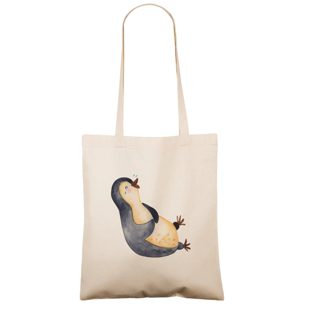 Tote bag Penguin Laugh Jutetasche, Einkaufstüte, Tasche, Beuteltasche, Tragetasche, Shopper, Einkaufstasche, Laptoptasche, Beutel, Stofftasche, Stoffbeutel, Jutebeutel, Strandtasche, Badetasche, Umhängetasche, Schultertasche, Pinguin, lustiger Spruch, Fröhlichkeit, Pinguine, Humor, Lachen, Optimismus, Fröhlich