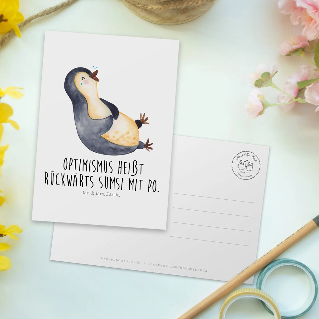 Postcard Penguin Laugh Penguins, North Pole