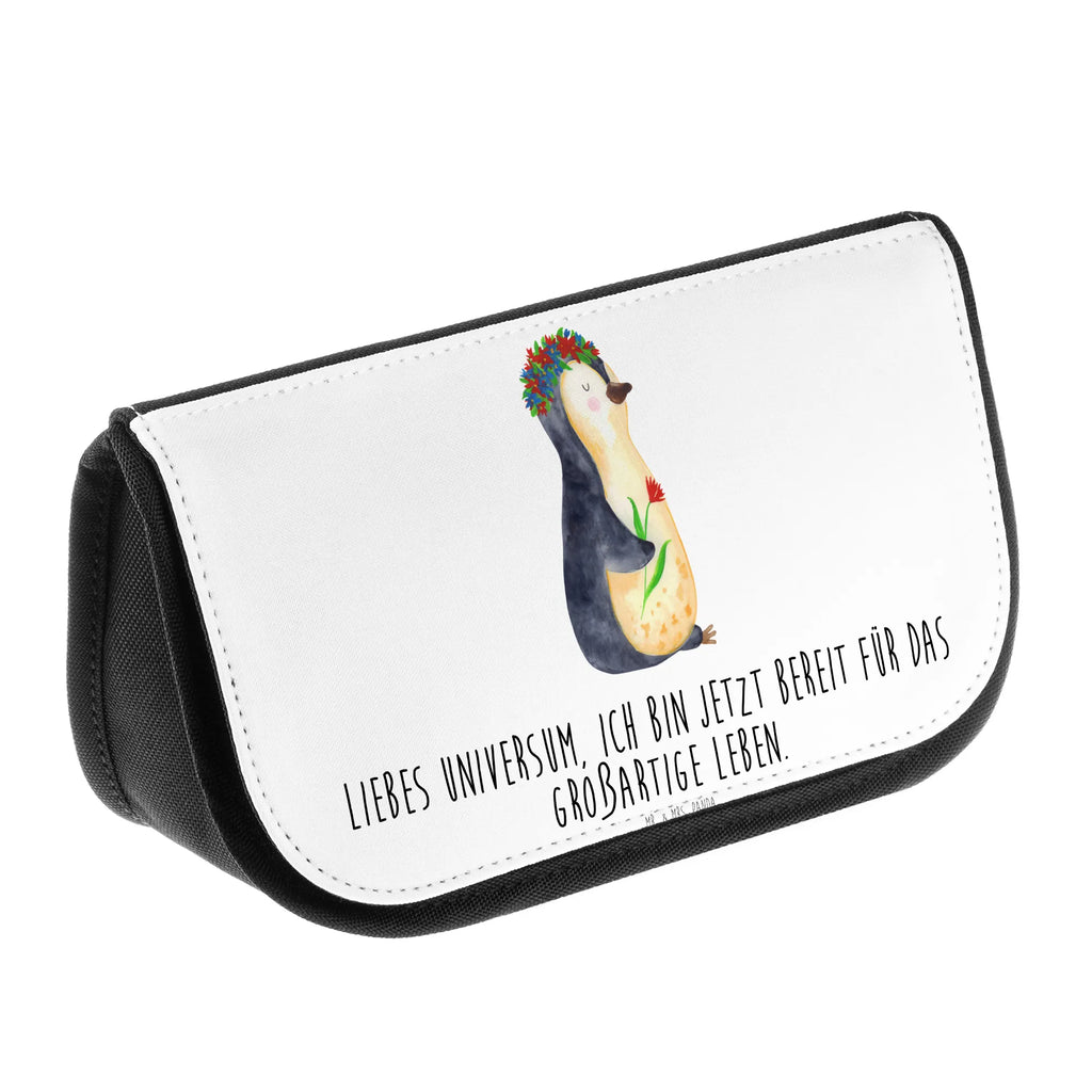 Kosmetiktasche Pinguin Blumen hygiene tasche, kleines Täschchen, Beauty Bag, Schminkbeutel, Toilettentasche, Make-Up Bag, beauty case, Waschbeutel, kosmetik beutel, Schminktäschchen, reiseschminktasche, Organizer Tasche, kulturtäschchen, kosmetiktäschchen, utensilientasche, Kulturbeutel, Beautybag, zubehörtasche, Reisenecessaires, Kosmetiktasche, bad tasche, Waschtasche, reise kosmetiktasche, Kulturtasche, beauty tasche, Necessaire, Schminktasche, toilettenbeutel, Pinguin, Motivation, Ziele, Geschenkidee, Lebensziele, Leben, Liebeskummer, Wünsche, Lebenslust, Blumenkranz, Universum, Pinguine