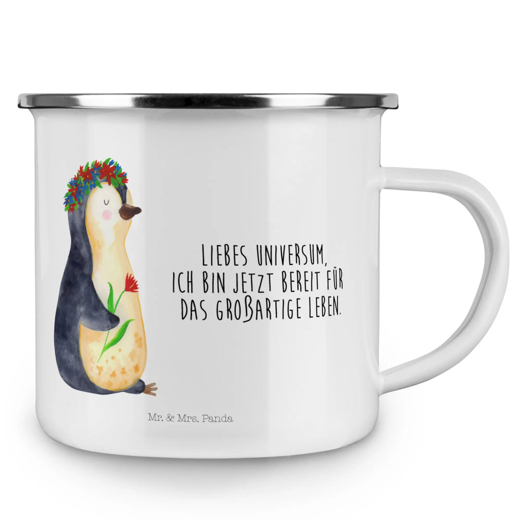 Enamel camping mug Penguin Flower enamel mug, enamel drinking mug, hiking mug, steel mug for camping, tin coffee cup, adventure mug, stainless steel drinking cup, outdoor cup, enamel camping cup, backpacking mug, travel mug, metal cup, camp coffee mug, bushcraft mug, campfire mug, camping mug, camping metal cup, camper mug, metal camping mug, lightweight camping mug, Penguin, North Pole, Winter, Penguins, goals, penguins, wreath of flowers, motivation, universe, love of life, gift idea, wishes, goals in life, life, lovesickness