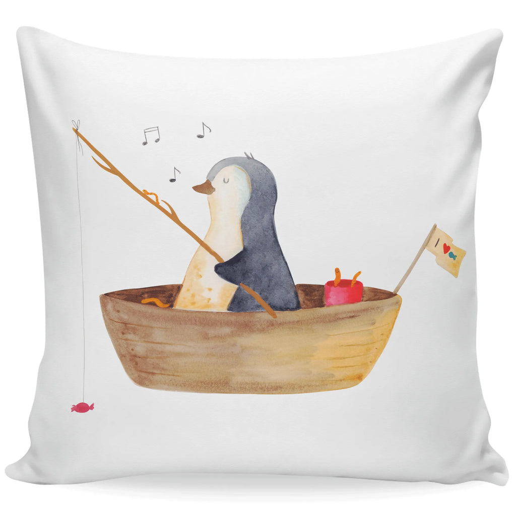 40x40 poduszka pingwin łódka wędkarska Pinguin