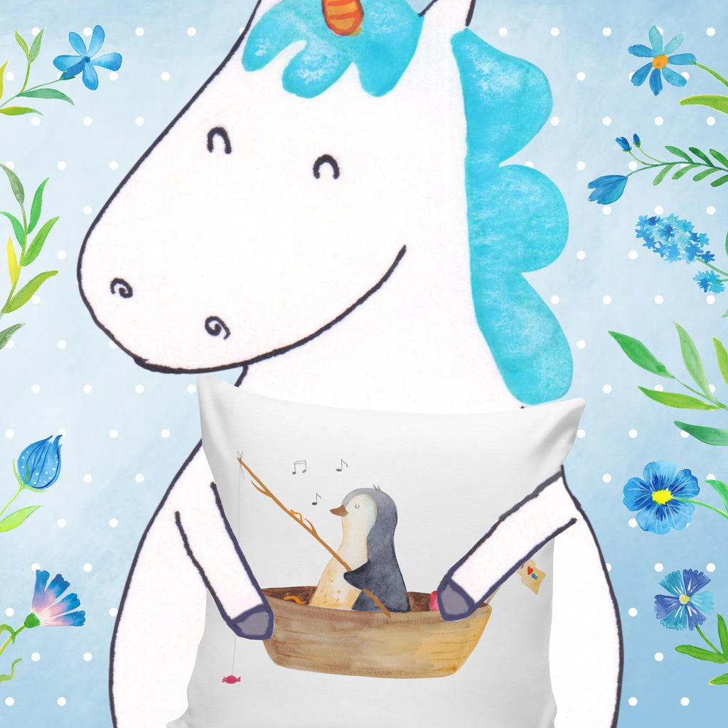 40x40 poduszka pingwin łódka wędkarska Pinguin