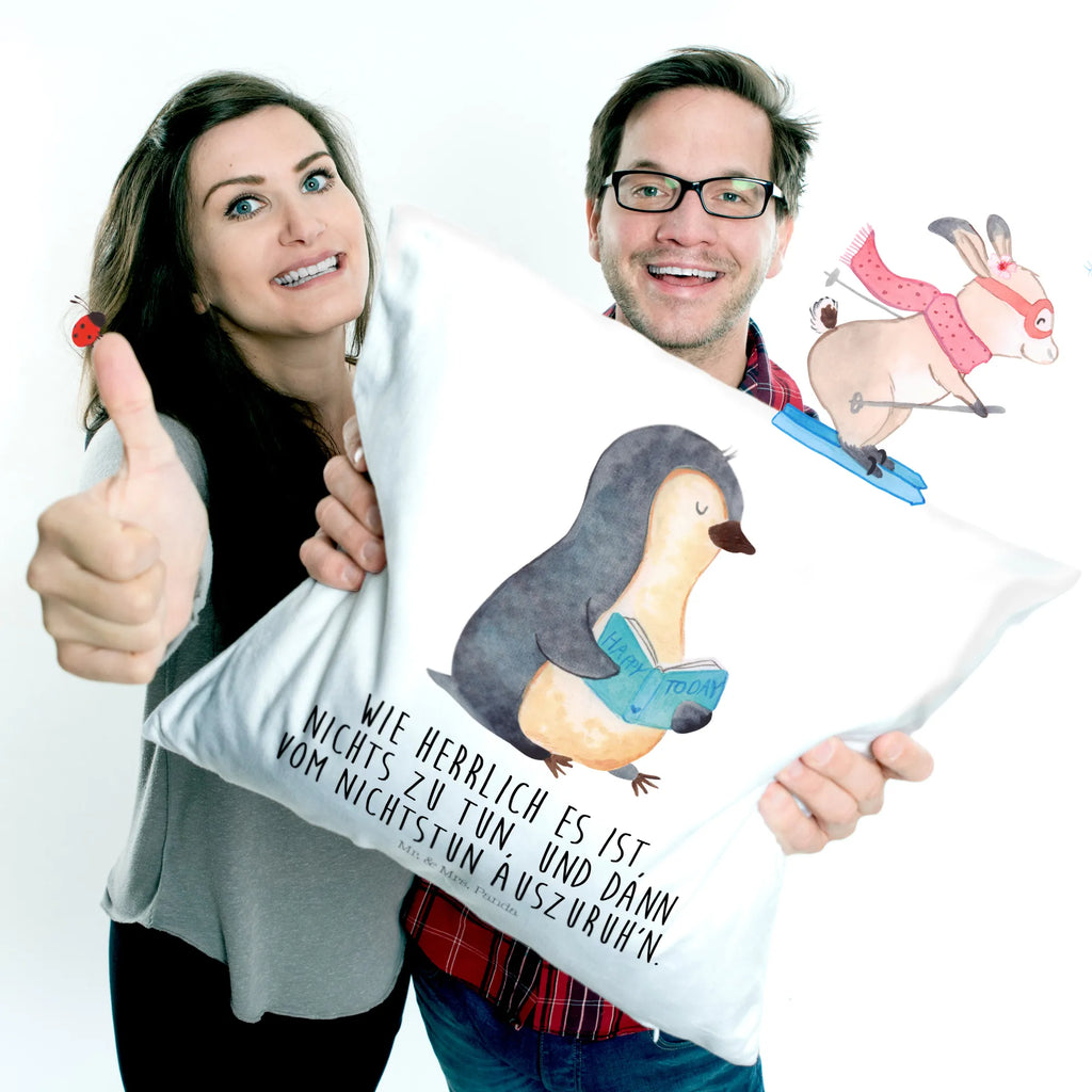 Cushion Penguin A book Dekokissen Sofa, Sofakissen, Dekokissen 40x40, Couchkissen, Kissenbezug 40x40, Kissen, Kissenhülle 40x40, Motivkissen, Dekokissen, Sofakissen 40x40, Kissenhülle, Kopfkissen 40x40, Kissen 40x40 Waschbar, Kopfkissen, sofakissen, sitzkissen, Zierkissen, Kissen 40x40, Kissenbezüge, Pinguin, Nichtstun, Ferien, Freizeit, Pinguine, Faulenzen, Urlaub, Buch, Bücherwurm, Lesen