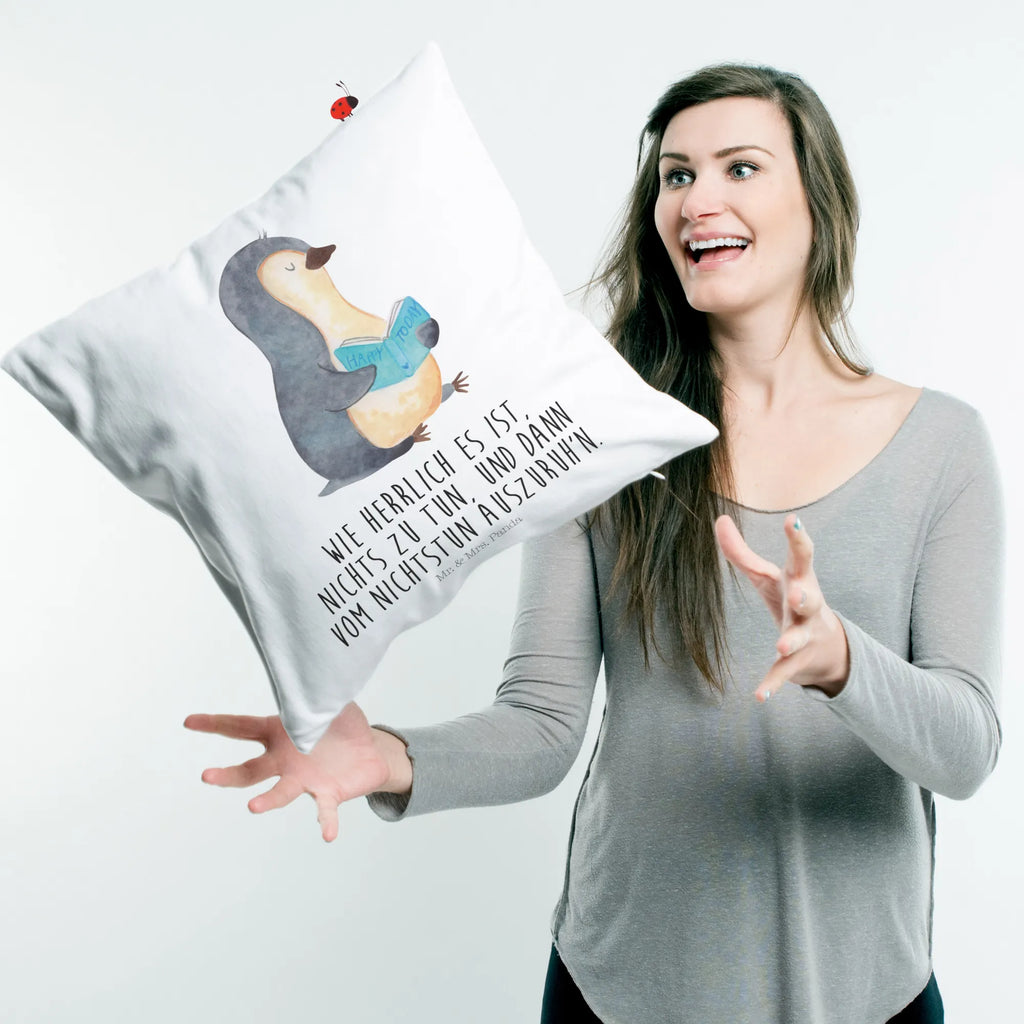 Cushion Penguin A book Dekokissen Sofa, Sofakissen, Dekokissen 40x40, Couchkissen, Kissenbezug 40x40, Kissen, Kissenhülle 40x40, Motivkissen, Dekokissen, Sofakissen 40x40, Kissenhülle, Kopfkissen 40x40, Kissen 40x40 Waschbar, Kopfkissen, sofakissen, sitzkissen, Zierkissen, Kissen 40x40, Kissenbezüge, Pinguin, Nichtstun, Ferien, Freizeit, Pinguine, Faulenzen, Urlaub, Buch, Bücherwurm, Lesen