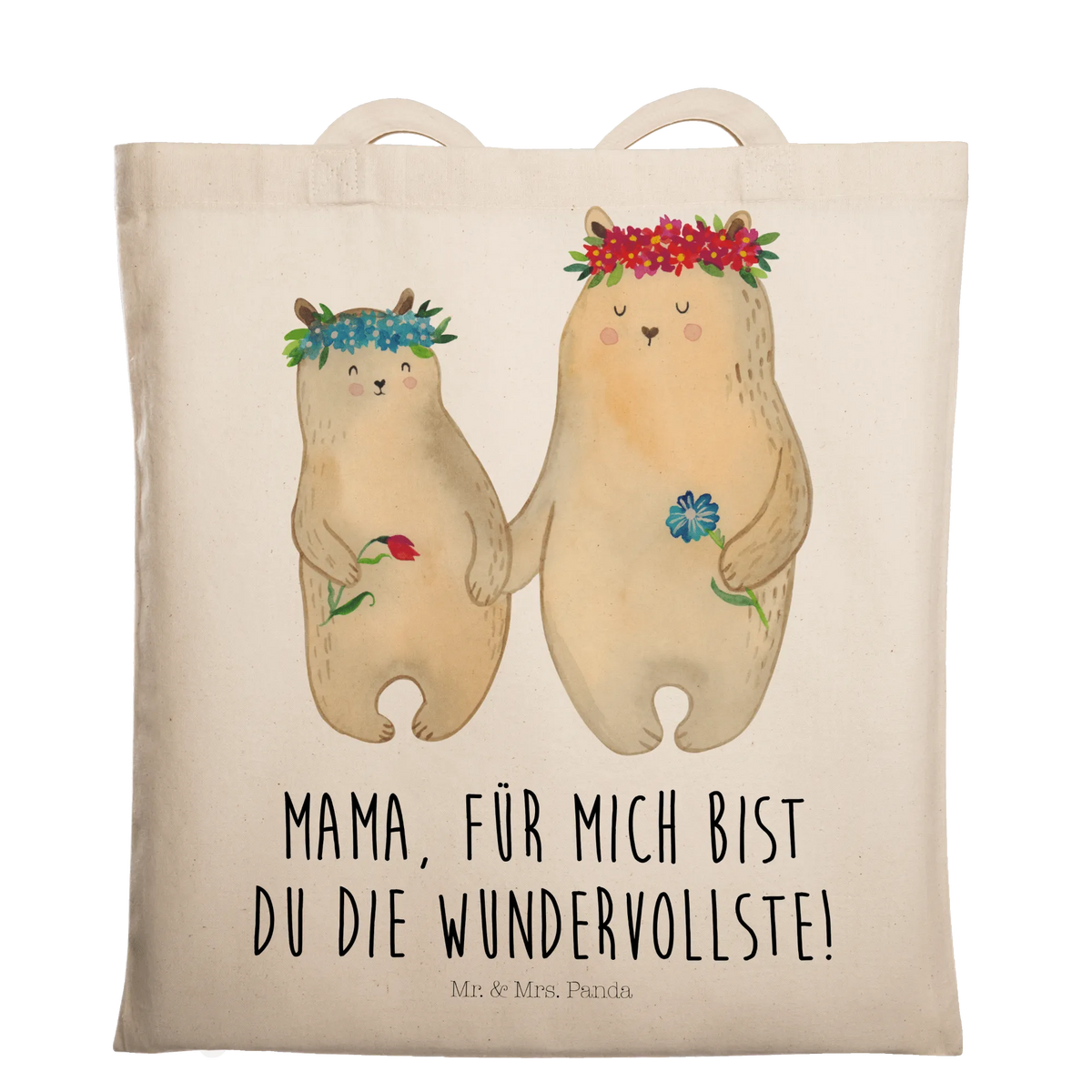 Tote bag Bears with flower crown Father's Day, Mother's Day, best mommy, gift mommy. mother's day, world best mommy, daughter, bears, child, favorite mommy, role model, favorite person, children, daughters