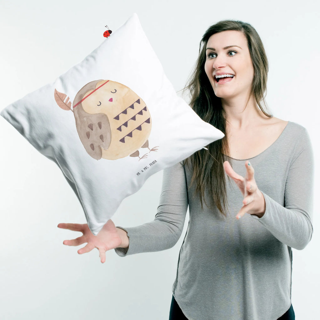 40x40 poduszka sowa Ozdoba z piór Sowa