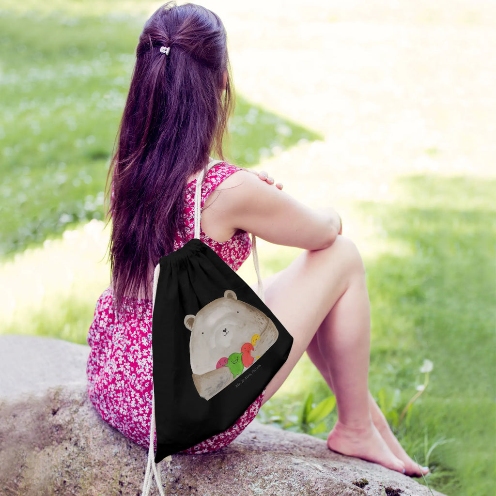 Drawstring bag bear Feeling bag, gym bag, sports bag, hipster, jute bag, carrier bag, bear, teddy, teddy bear, cuddly toy, Madness, Bear