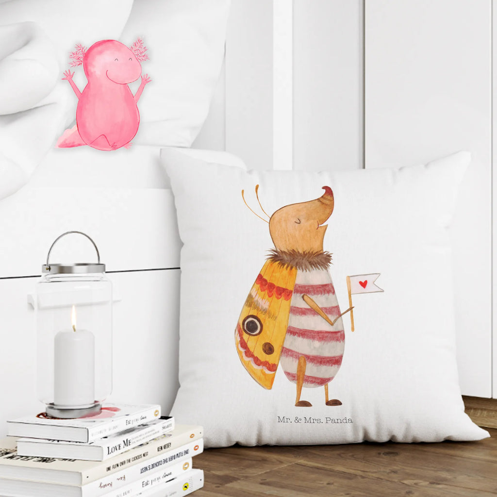 Cushion Moth flag soft, sofa, bedroom, Pillow, cushion, couch, pad, pillows, 40 x 40, settee, fluffy, bed, 40x40, pillow case, small animals, cute, funny, cute animal motives, hand drawn, small world, funny sayings, good mood, happy, gifts, gift ideas, special gifts, animal lover, card, Saying funny, Kitchen decoration, How much does the world cost, Beetle, Moth