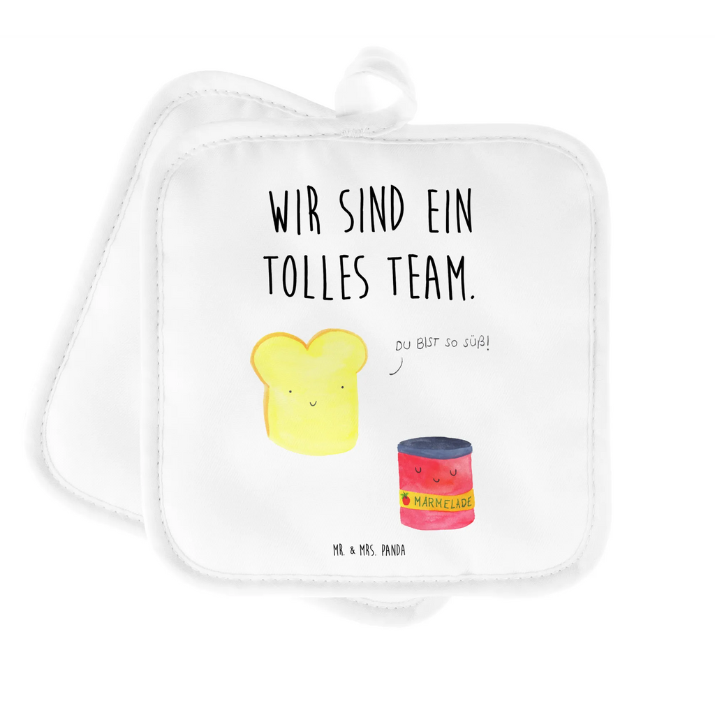 2er Set Topflappen  Toast Marmelade Topflappenset, Topflappen, 2er Set Topflappen, Topfhandschuhe, Topfuntersetzer, Topflappen 2er Set, Topflappen Set, topfhalter, Gute Laune, Tiermotive, Tiere, Lustige Sprüche, Küche Spruch, Küche Deko, Toast, Frühstück Einladung, Toastbrot, Brot, Dreamteam, Süße Postkarte, Süß, Marmelade