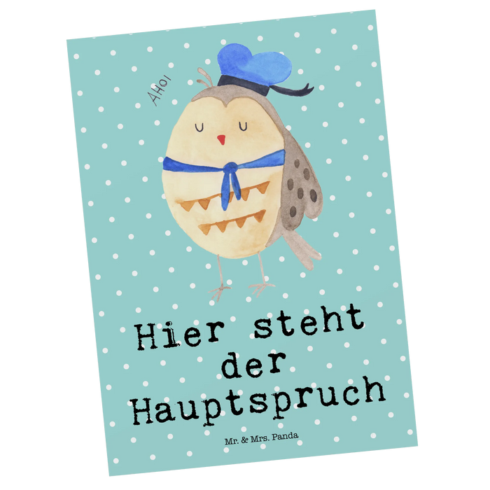 Postcard Owl sailor