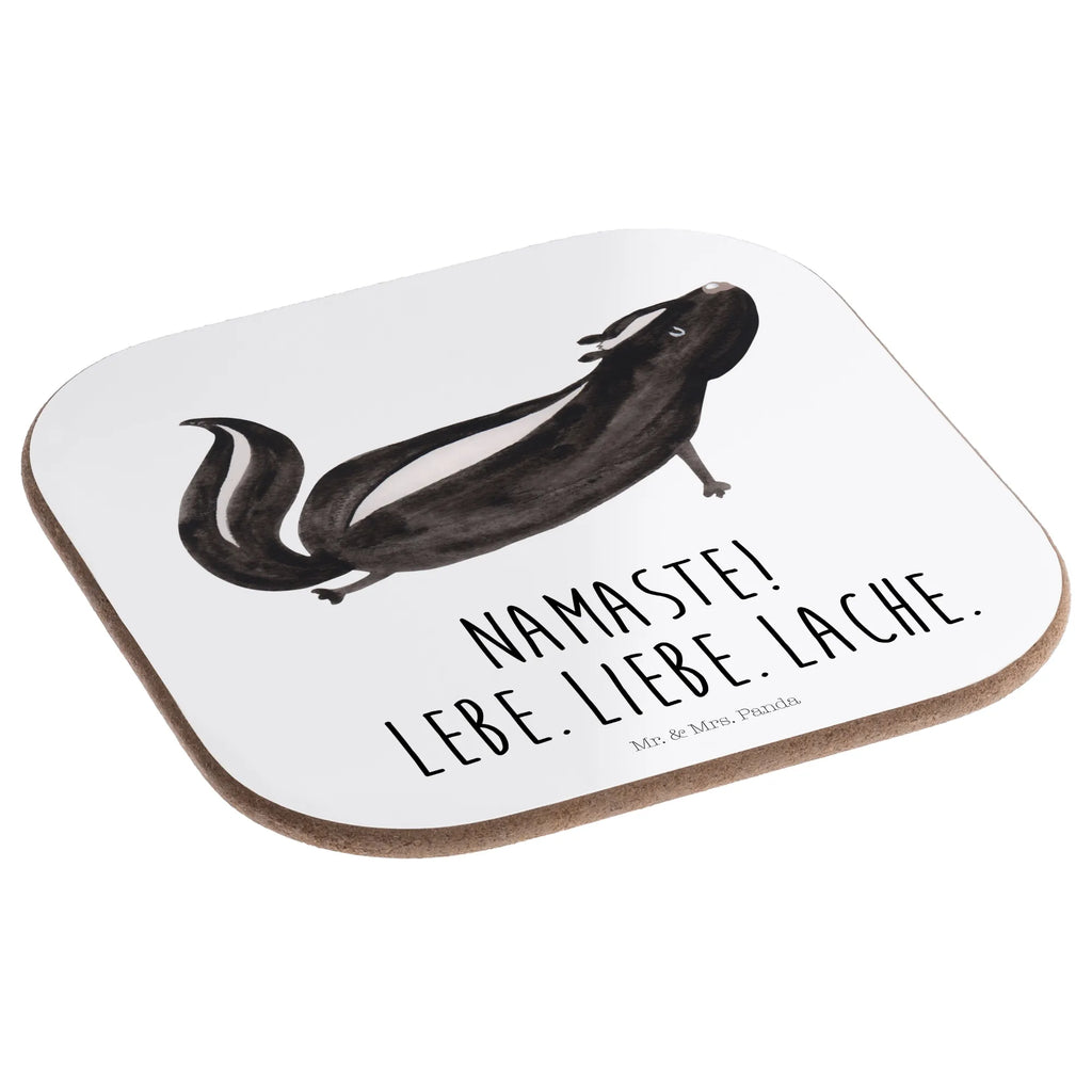 Podkładka skunks Joga Untersetzer für Gläser, Untersetzer Gläser, Korkuntersetzer, Bierdeckel, Untersetzer aus Holz, Glasuntersetzer, Tassen Untersetzer, Getränkeuntersetzer, Holzuntersetzer, Untersetzer Design, Untersetzer, Untersetzer Holz, Stinktier, Skunk, Yoga, Stinker, Stinki, Liebe, Raubtier, Wildtier, Lache, Namaste, Lebe