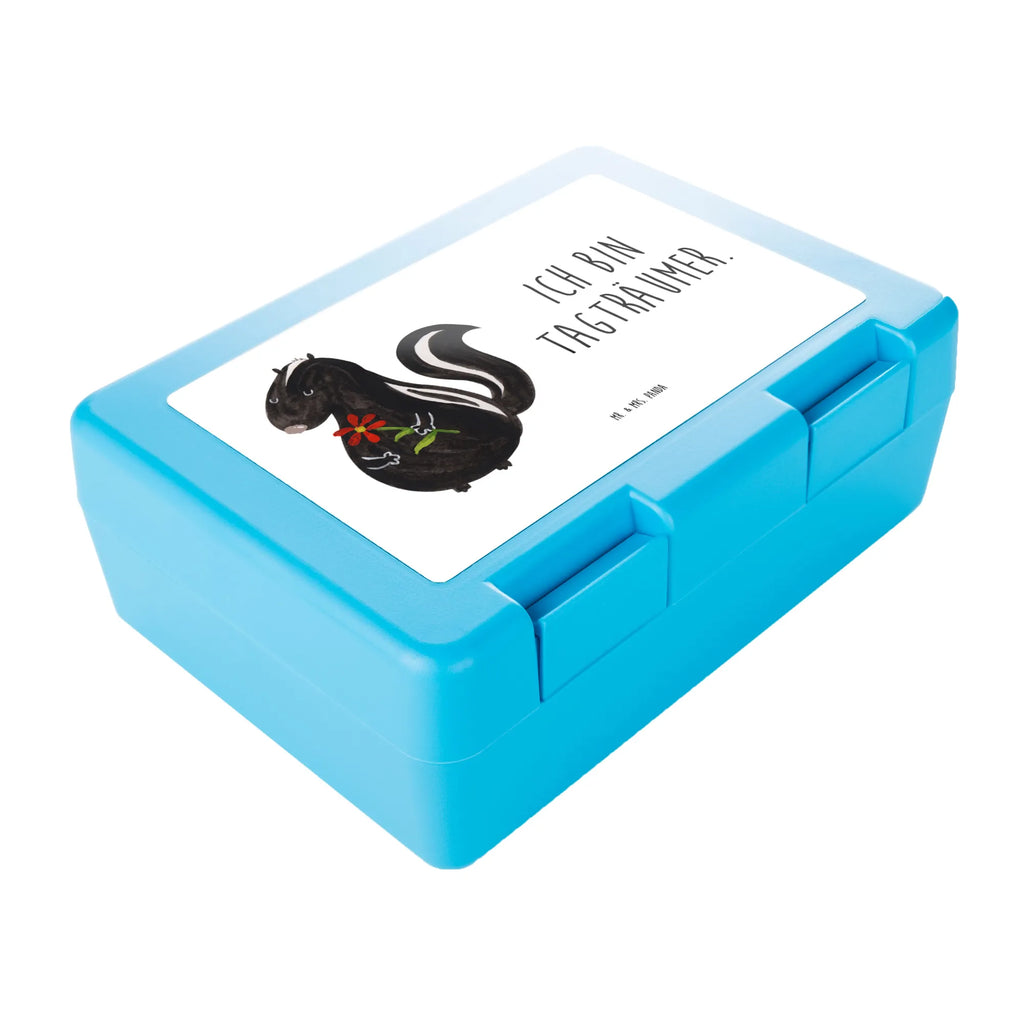 Pudełko na kanapki skunks kwiat Brotbox, Snackbox, Lunch box, Butterbrotdose, Brotzeitbox, Stinktier, Skunk, Wildtier, Raubtier, Stinker, Stinki, Tagträumer, verträumt, Dreams, Träume