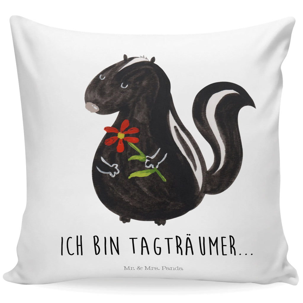 Cushion skunk flower settee, 40x40, fluffy, pad, cushion, sofa, couch, pillow case, pillows, 40 x 40, bed, soft, Pillow, bedroom, Skunk, dreams, stink, stinker, skunk, predator, daydreamer, wild animal, dreamy