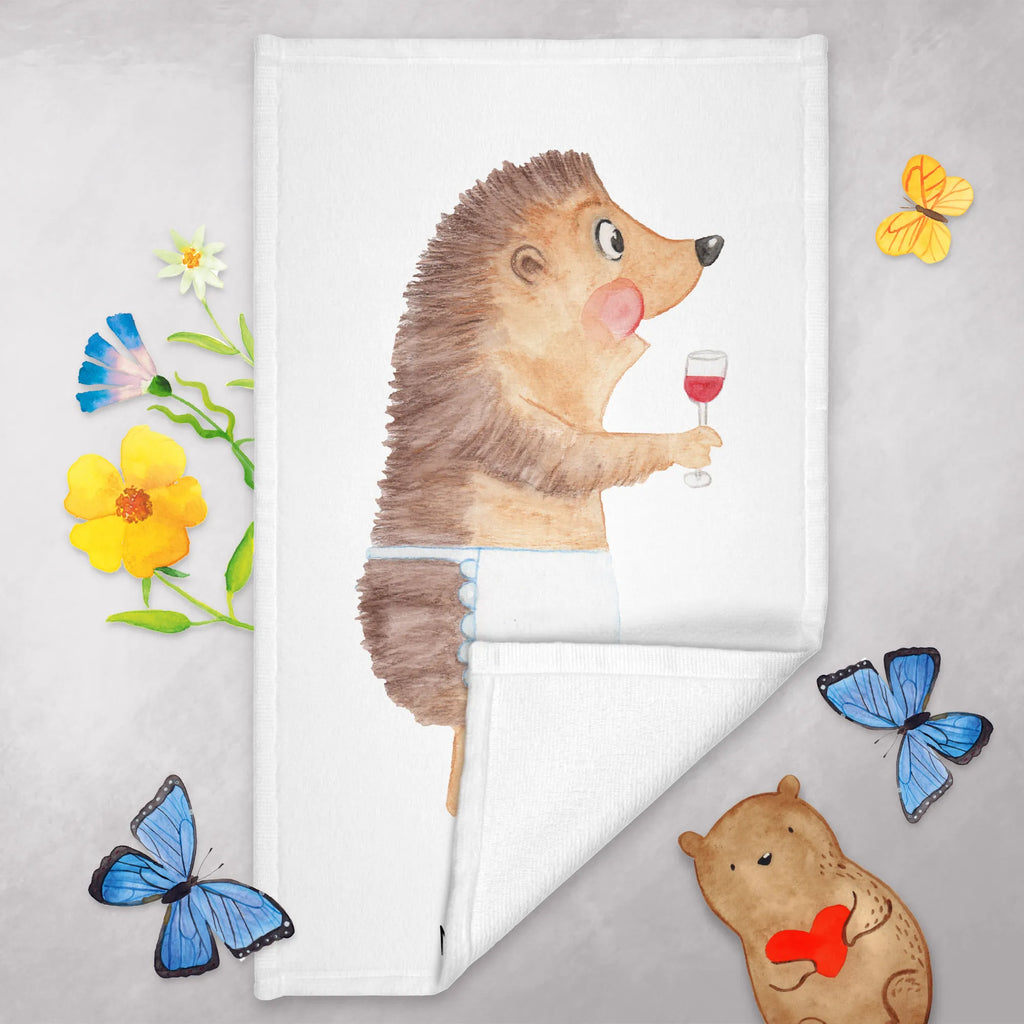 50 x 100 ręcznik jeż wino Motywy zwierzęce, dobra energia, zabawne powiedzonka, zwierzęta