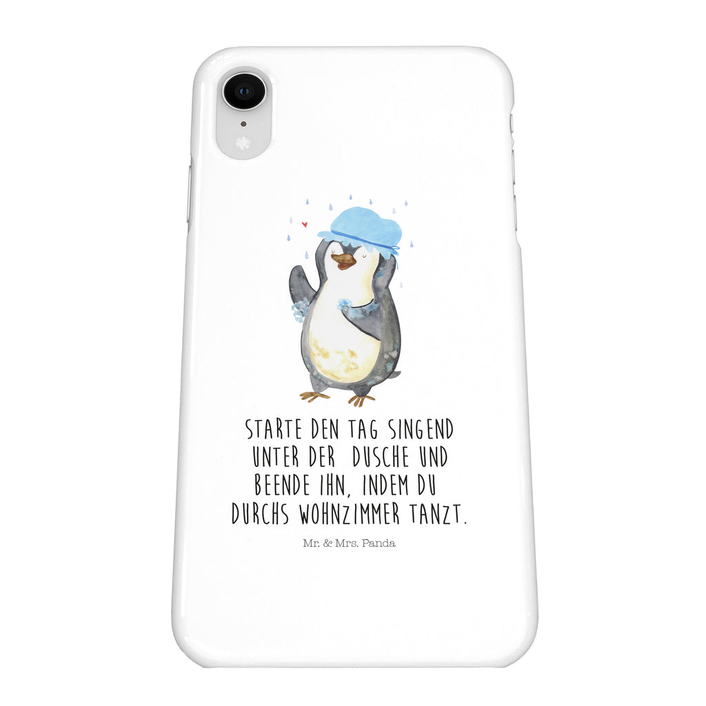 Handyhülle Pinguin Duschen Handyhülle, Handycover, Cover, Handy, Hülle, Samsung Galaxy S8 plus, Pinguin, Pinguine, Dusche, duschen, Lebensmotto, Motivation, Neustart, Neuanfang, glücklich sein