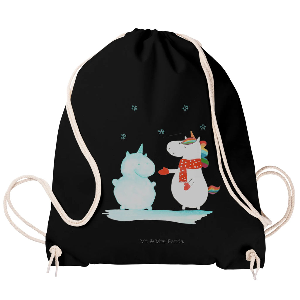 Drawstring bag unicorn snowman hipster, sports bag, gym bag, bag, jute bag, carrier bag, unicorn, unicorns, Cake, present, Cap, Gloves, Winter, Christmas Motif, Christmas, Snow, Snowman, Cold, X-Mas, Unicorn, winter gift