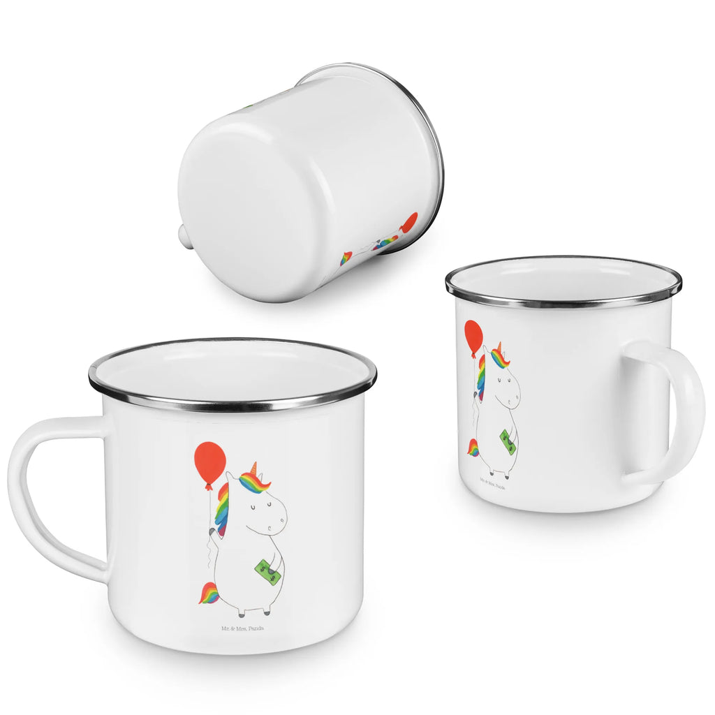 Kempingowy kubek emaliowany Jednorożec Balon Teetasse, wandertasse, reisetasse, Tasse Emaille, Metalltasse, Kaffeebecher, wanderbecher, Teebecher, Blechtasse, Campingtasse, Pott, becher emaille, Emailletasse, metallbecher, emaillebecher, Emaille Tasse, Becher, Reisebecher, blechbecher, Kaffeetasse, Trinkbecher, Emaille Becher, Tasse, Campingbecher, Unicorn, Einhorn, Einhörner, Einhorn Deko, Freundin, Geschenk, Freude, Geld, Lebenslust, Luftballon