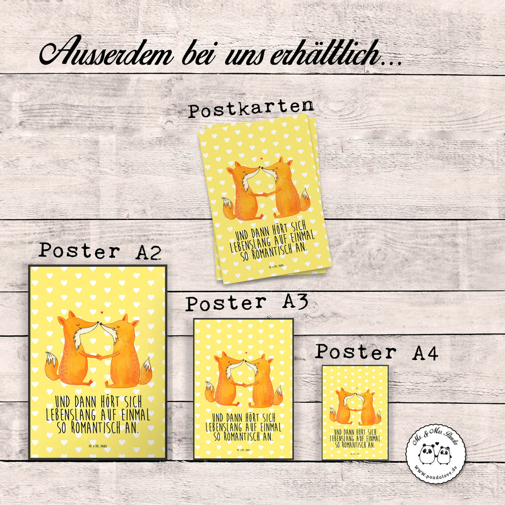 Poster Füchse Liebe Bild für Wand, wandkunst, Wandbild, Wandposter, Wanddekoration, Wanddeko Bild, kunstposter, kunstdruck poster, wanddeko, Kunstdruck, Poster, Posterdruck, Deko Bild, Bild, drucke, Designposter, Mr. & Mrs. Panda Poster, kunst für die wand, Wandschmuck, wanddruck, Plakat, grafikposter, Fuchs, Freundin, Ehemann, Füchse, Partner, Verlobte, Ehe, Ehefrau, Fox, Liebesbeweis, Liebespaar, Freund, Liebe, Paar