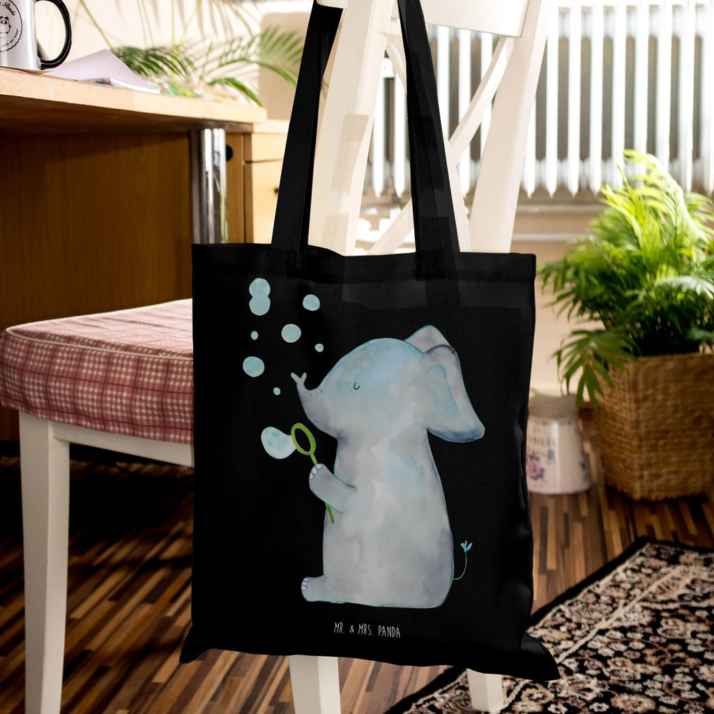 Tote bag elephant soap bubbles bag, cotton bag, cloth bag, shopping bag, shoulder bag, Carrier bag, jute bag, shopper, pouch, small animals, cute, funny, cute animal motives, hand drawn, small world, funny sayings, good mood, happy, gifts, gift ideas, special gifts, animal lover, card, soap bubbles, love, feeling. Home, Elephant, home, proof of love, elephants, proboscidean, love saying, pachyderm