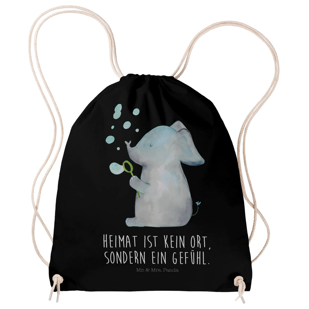 Drawstring bag elephant soap bubbles gym bag, sports bag, jute bag, hipster, bag, carrier bag, small animals, cute, funny, cute animal motives, hand drawn, small world, funny sayings, good mood, happy, gifts, gift ideas, special gifts, animal lover, card, Elephant, love, pachyderm, love saying, proboscidean, soap bubbles, elephants, feeling. Home, home, proof of love