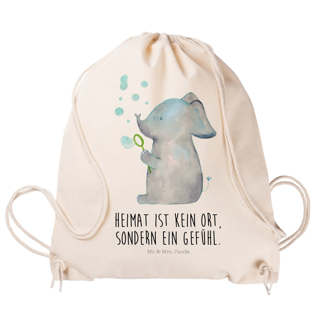 Drawstring bag elephant soap bubbles gym bag, sports bag, jute bag, hipster, bag, carrier bag, small animals, cute, funny, cute animal motives, hand drawn, small world, funny sayings, good mood, happy, gifts, gift ideas, special gifts, animal lover, card, Elephant, love, pachyderm, love saying, proboscidean, soap bubbles, elephants, feeling. Home, home, proof of love