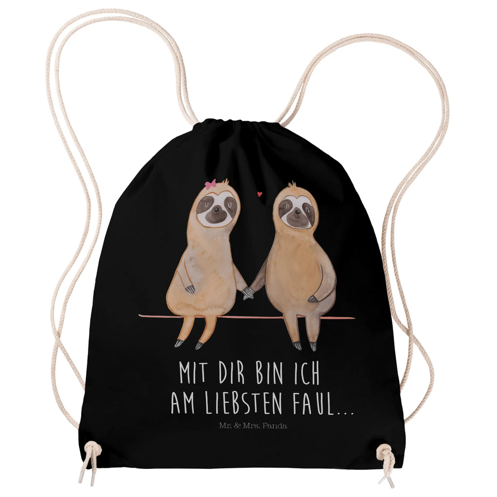 Drawstring bag sloth pair sports bag, gym bag, carrier bag, jute bag, bag, hipster, Sloth, sloth, trend animal, together, lazy, favourite animal, engaged, relax, lovers, in love, sloth couple, sloth love, love
