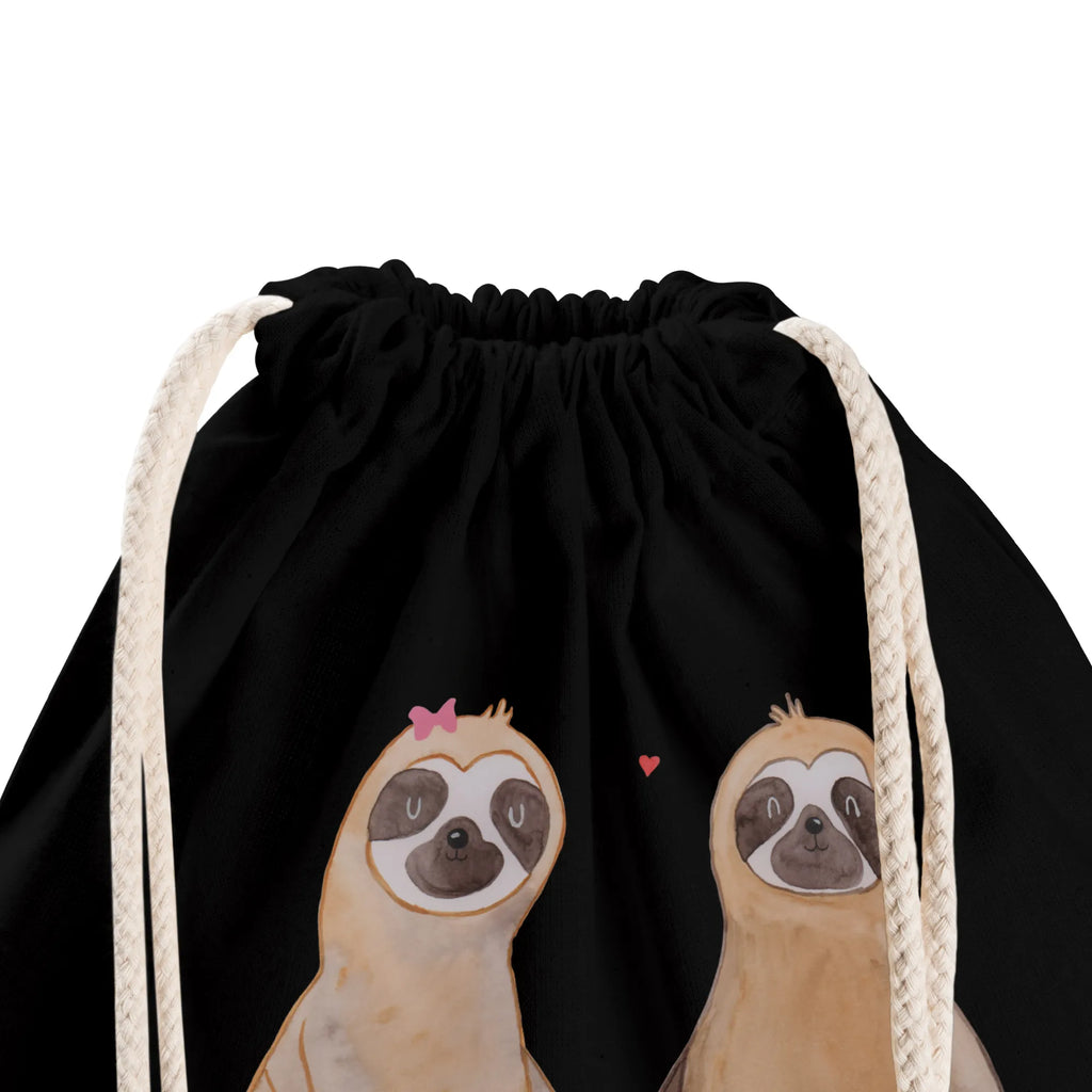 Drawstring bag sloth pair sports bag, gym bag, carrier bag, jute bag, bag, hipster, Sloth, sloth, trend animal, together, lazy, favourite animal, engaged, relax, lovers, in love, sloth couple, sloth love, love