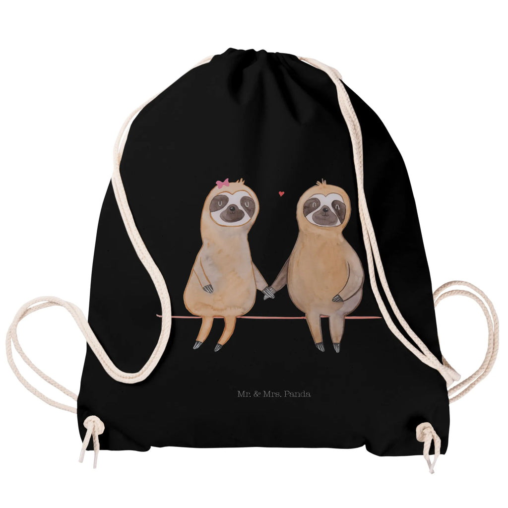 Drawstring bag sloth pair sports bag, gym bag, carrier bag, jute bag, bag, hipster, Sloth, sloth, trend animal, together, lazy, favourite animal, engaged, relax, lovers, in love, sloth couple, sloth love, love