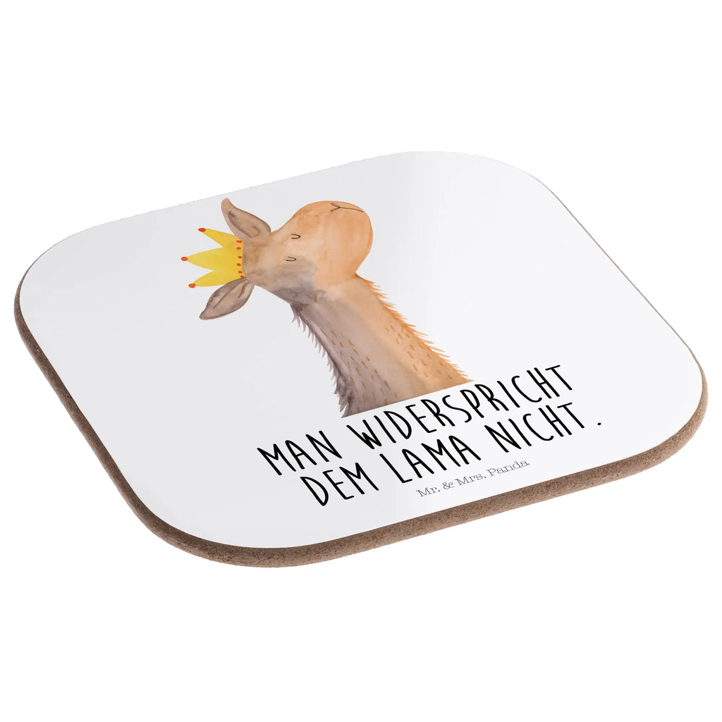 Square coaster llama head king gift, presents, glass coasters, Coasters, breakfast, party, gifts, Llama, llama, alpaca, trendy animal, colleague, lamas, high school graduation, king, boss, mum, office colleague, queen, lama, girlfriend, dad, supervisor