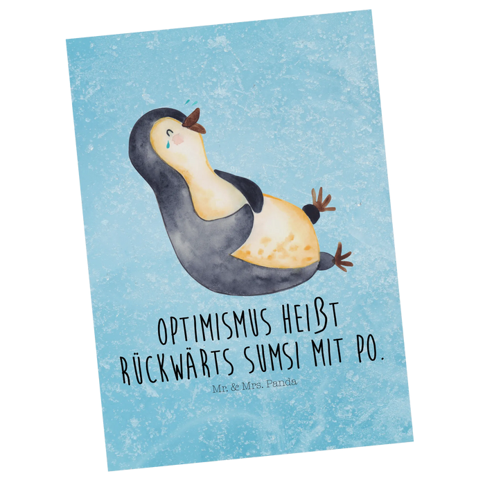 Pocztówka pingwin Śmiech