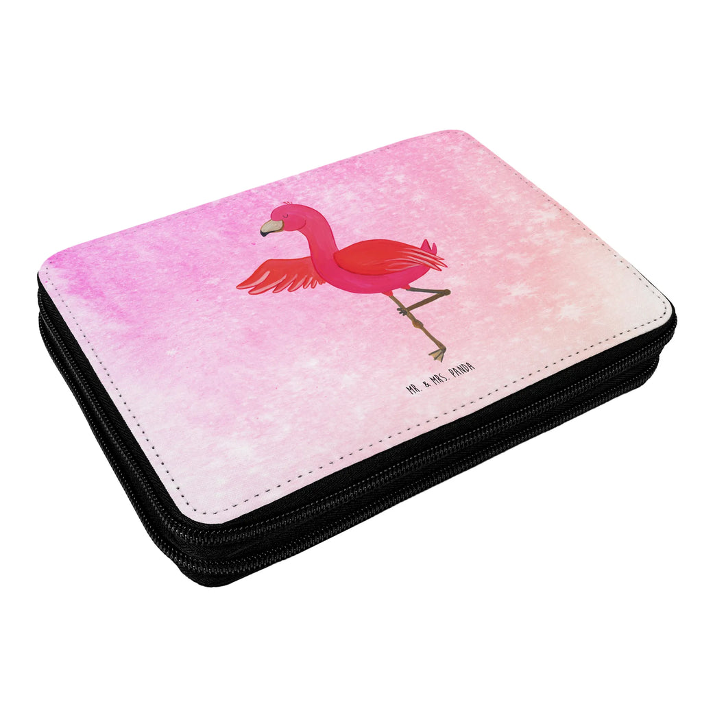 Leather folder flamingo yoga pencil bag, pencil case, enrolment, primary school, motif, pupil, child, school, gift, pen roll, Flamingo, pink, pink bird, bird of paradise, red, flamingo decoration, gift pink, gifts, gift idea, children, adults, girls, flamingo fans, summer, vacation, sea, unusual gifts in pink, pink gifts, girls gifts, small gifts, Caribbean feeling, funny sayings, yoga exercise, bird, namaste, deep relaxation, yoga, mindfulness, relaxation, anger, agitation