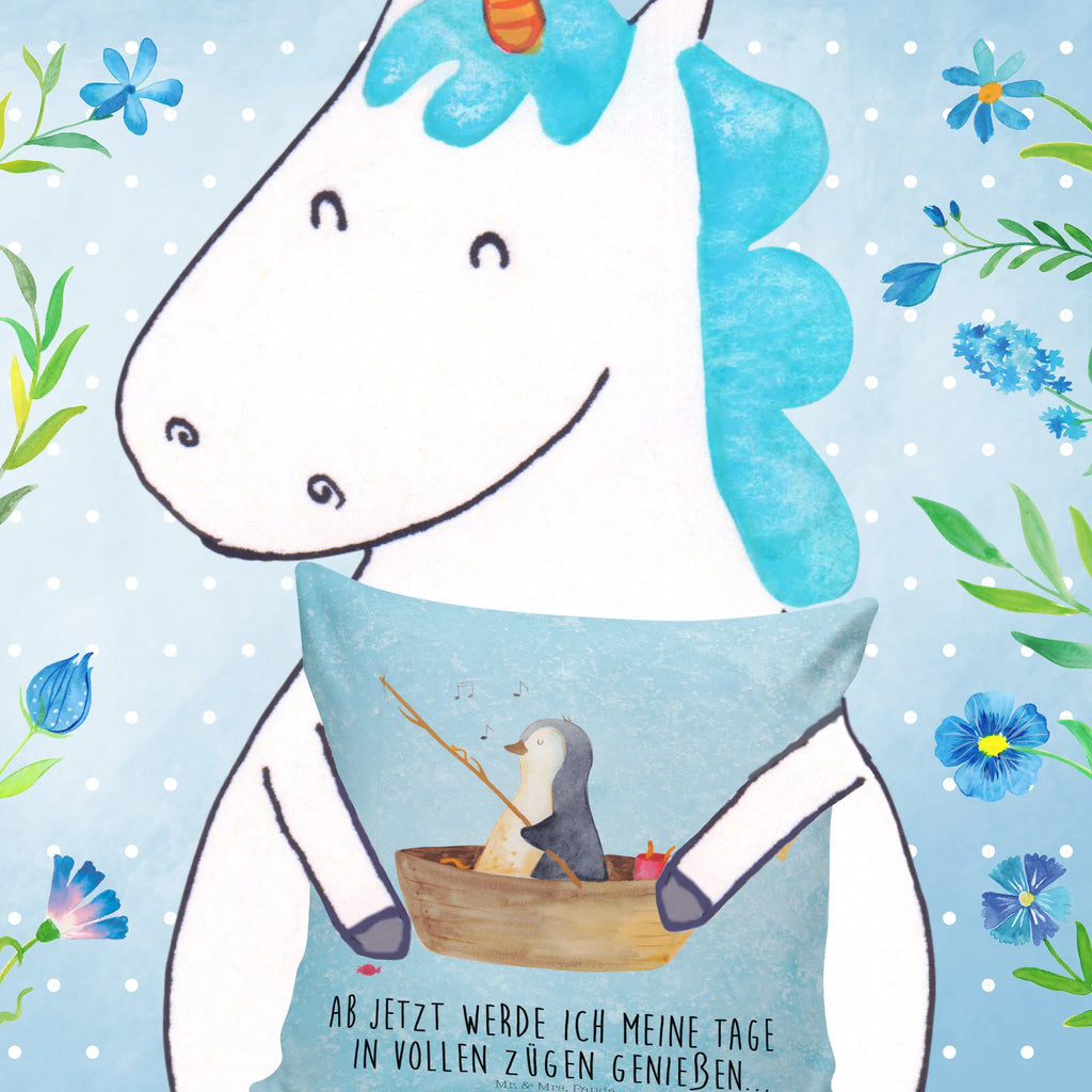 40x40 poduszka pingwin łódka wędkarska Pinguin