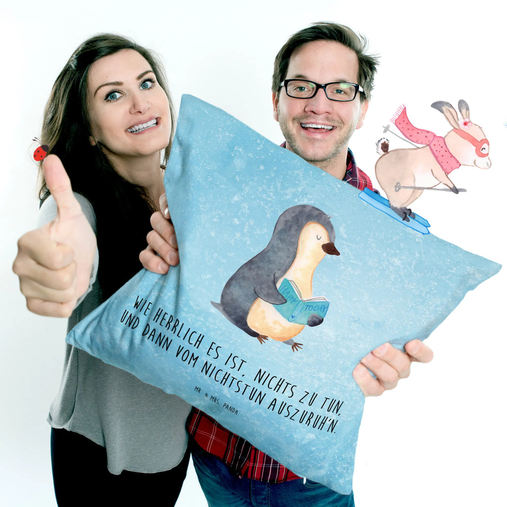 Cushion Penguin A book Dekokissen Sofa, Sofakissen, Dekokissen 40x40, Couchkissen, Kissenbezug 40x40, Kissen, Kissenhülle 40x40, Motivkissen, Dekokissen, Sofakissen 40x40, Kissenhülle, Kopfkissen 40x40, Kissen 40x40 Waschbar, Kopfkissen, sofakissen, sitzkissen, Zierkissen, Kissen 40x40, Kissenbezüge, Pinguin, Nichtstun, Ferien, Freizeit, Pinguine, Faulenzen, Urlaub, Buch, Bücherwurm, Lesen