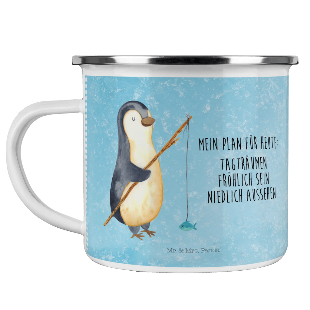 Enamel camping mug Penguin angler metal camping mug, tin coffee cup, campfire mug, travel mug, adventure mug, hiking mug, metal cup, enamel camping cup, outdoor cup, backpacking mug, camping mug, stainless steel drinking cup, bushcraft mug, lightweight camping mug, camp coffee mug, camping metal cup, steel mug for camping, camper mug, enamel mug, enamel drinking mug, Penguin, North Pole, Winter, Penguins, gift idea, hobby, gift, fishing, penguins, daily schedule, vacation, daydreams, plan, new start, friends, planner, weekend, motivation, penguin, angler
