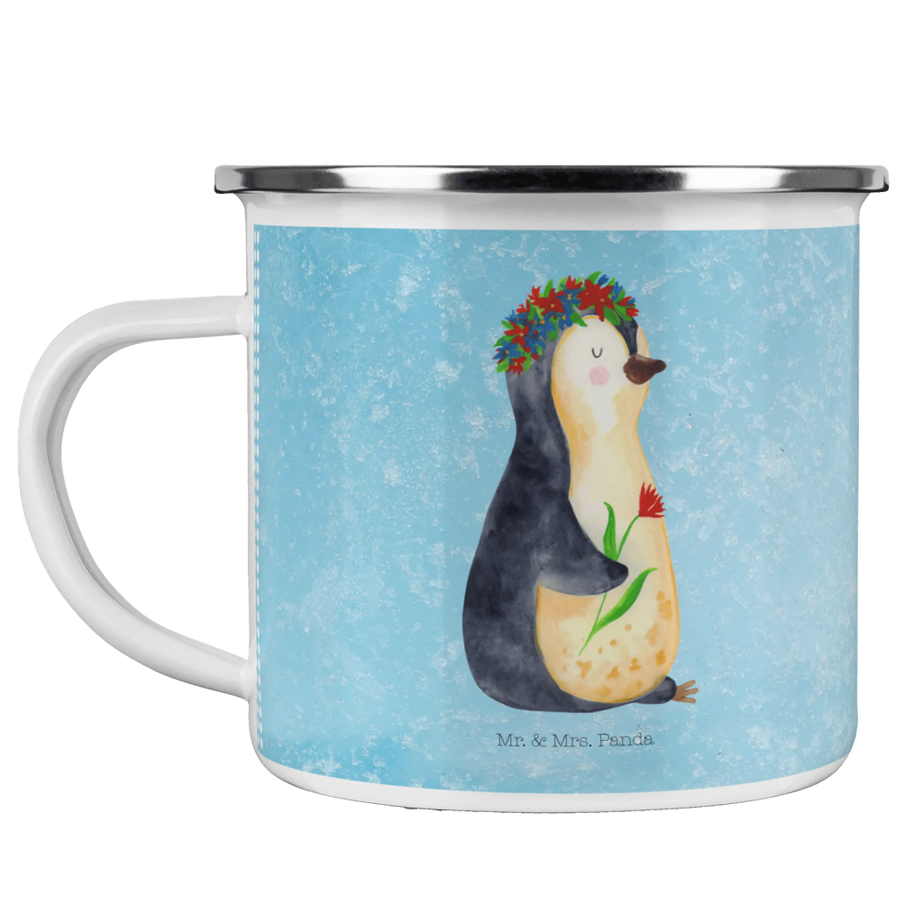 Enamel camping mug Penguin Flower enamel mug, enamel drinking mug, hiking mug, steel mug for camping, tin coffee cup, adventure mug, stainless steel drinking cup, outdoor cup, enamel camping cup, backpacking mug, travel mug, metal cup, camp coffee mug, bushcraft mug, campfire mug, camping mug, camping metal cup, camper mug, metal camping mug, lightweight camping mug, Penguin, North Pole, Winter, Penguins, goals, penguins, wreath of flowers, motivation, universe, love of life, gift idea, wishes, goals in life, life, lovesickness