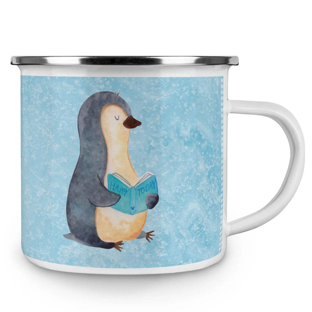 Camping Emaille Tasse Pinguin Buch Metalltasse, Tasse, wanderbecher, Kaffeebecher, wandertasse, Emaille Becher, reisetasse, Campingbecher, Campingtasse, Blechtasse, Tasse Emaille, Emailletasse, Teebecher, Reisebecher, Trinkbecher, Teetasse, blechbecher, metallbecher, Becher, emaillebecher, Pott, becher emaille, Kaffeetasse, Emaille Tasse, Pinguin, Lesen, Ferien, Urlaub, Freizeit, Faulenzen, Bücherwurm, Buch, Nichtstun, Pinguine