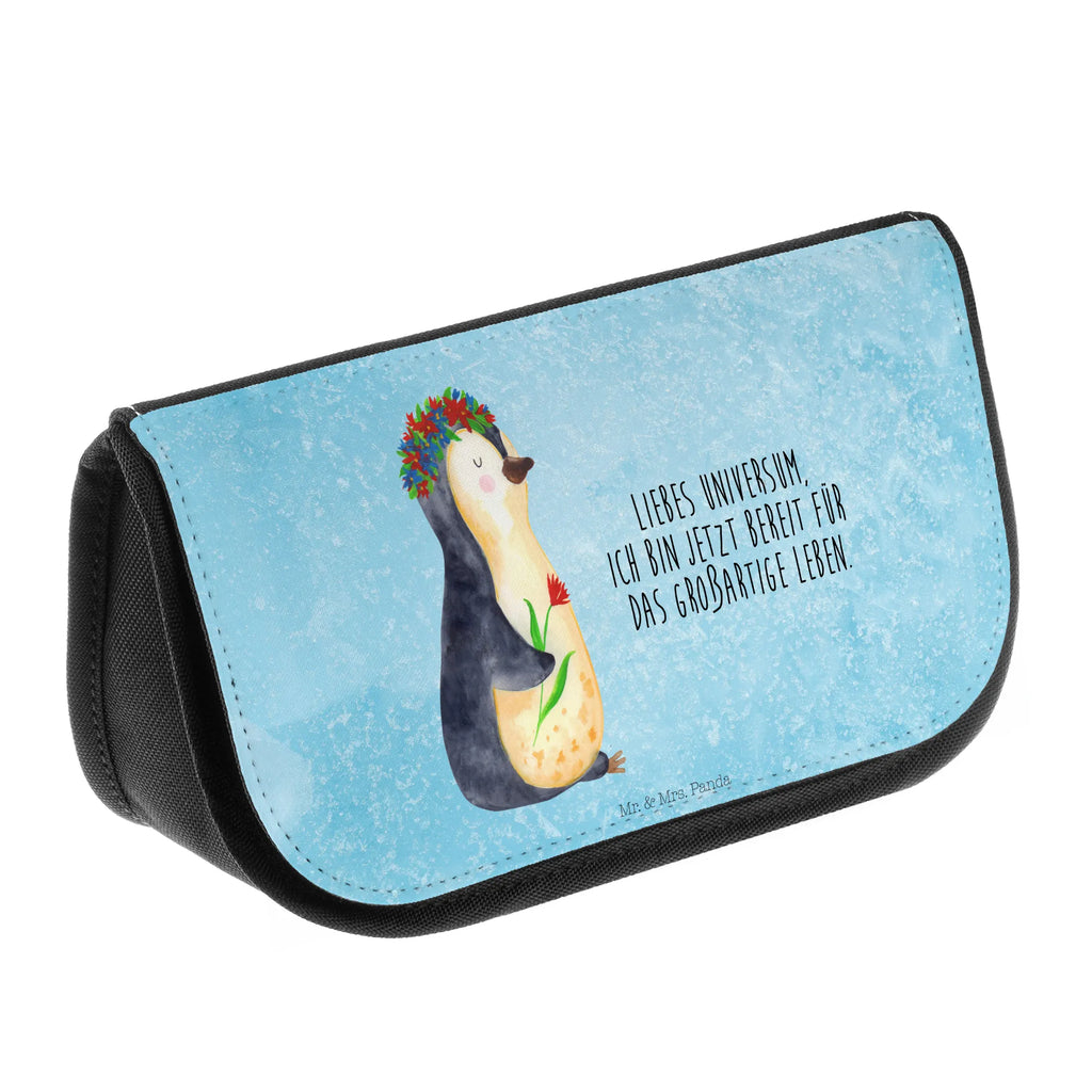 Kosmetiktasche Pinguin Blumen hygiene tasche, kleines Täschchen, Beauty Bag, Schminkbeutel, Toilettentasche, Make-Up Bag, beauty case, Waschbeutel, kosmetik beutel, Schminktäschchen, reiseschminktasche, Organizer Tasche, kulturtäschchen, kosmetiktäschchen, utensilientasche, Kulturbeutel, Beautybag, zubehörtasche, Reisenecessaires, Kosmetiktasche, bad tasche, Waschtasche, reise kosmetiktasche, Kulturtasche, beauty tasche, Necessaire, Schminktasche, toilettenbeutel, Pinguin, Motivation, Ziele, Geschenkidee, Lebensziele, Leben, Liebeskummer, Wünsche, Lebenslust, Blumenkranz, Universum, Pinguine