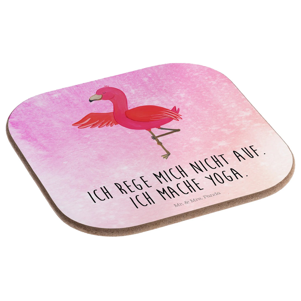 Square coaster flamingo yoga Korkuntersetzer, Glasuntersetzer, Untersetzer, Tassen Untersetzer, Untersetzer Gläser, Bierdeckel, Getränkeuntersetzer, Untersetzer Design, Untersetzer aus Holz, Holzuntersetzer, Untersetzer Holz, Untersetzer für Gläser, Flamingo, Namaste, Vogel, Aufregen, Tiefenentspannung, Achtsamkeit, Entspannung, Ärger, Yoga, Yoga-Übung