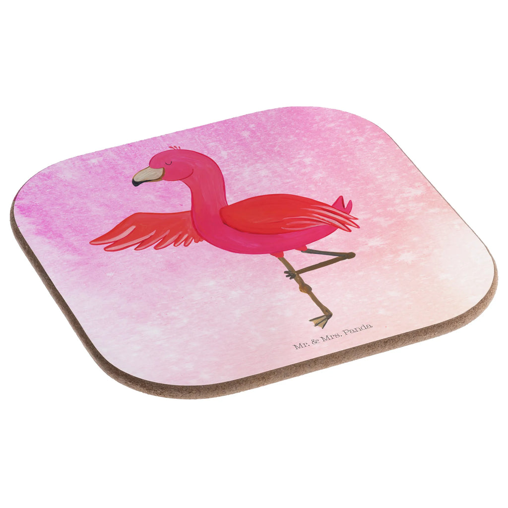 Square coaster flamingo yoga Korkuntersetzer, Glasuntersetzer, Untersetzer, Tassen Untersetzer, Untersetzer Gläser, Bierdeckel, Getränkeuntersetzer, Untersetzer Design, Untersetzer aus Holz, Holzuntersetzer, Untersetzer Holz, Untersetzer für Gläser, Flamingo, Namaste, Vogel, Aufregen, Tiefenentspannung, Achtsamkeit, Entspannung, Ärger, Yoga, Yoga-Übung