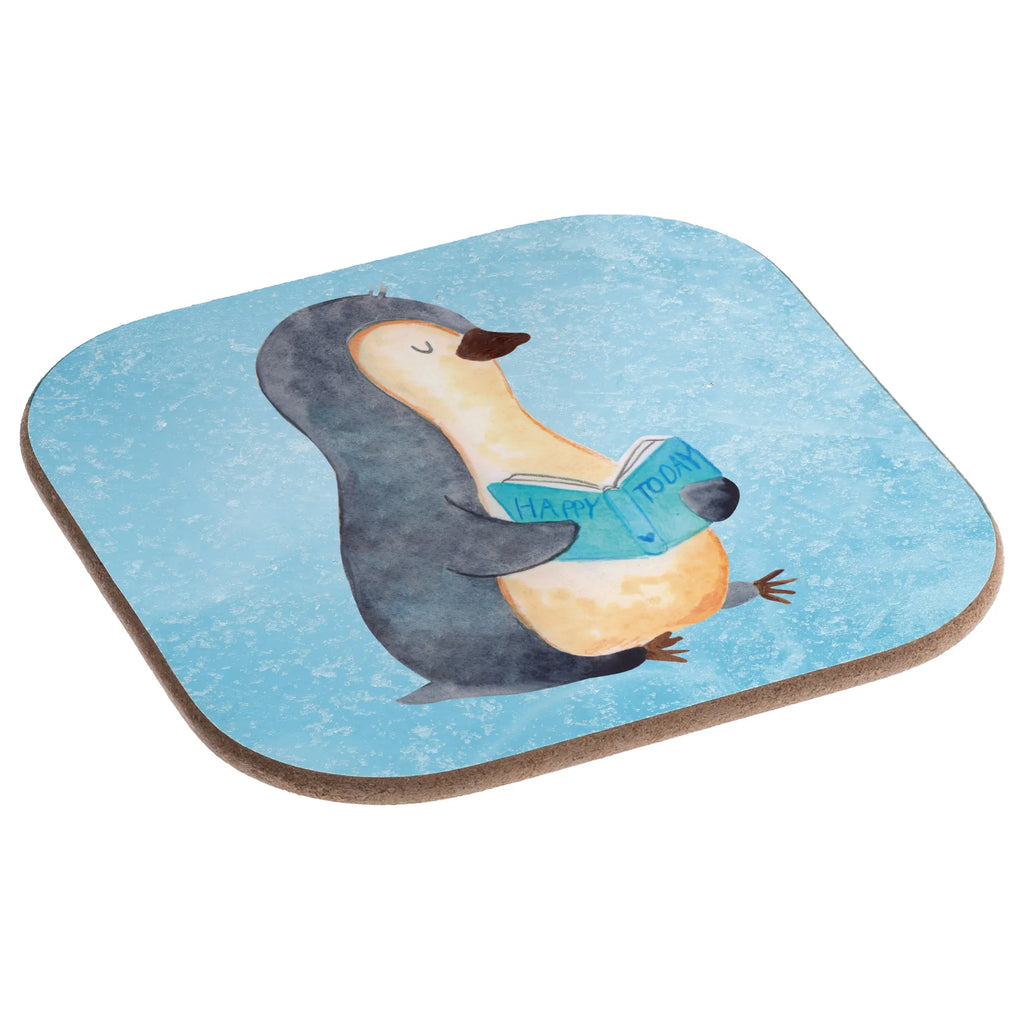 Square coaster Penguin A book Glasuntersetzer, Korkuntersetzer, Untersetzer Gläser, Tassen Untersetzer, Untersetzer, Bierdeckel, Getränkeuntersetzer, Holzuntersetzer, Untersetzer Holz, Untersetzer für Gläser, Untersetzer aus Holz, Untersetzer Design, Pinguin, Pinguine, Buch, Ferien, Lesen, Urlaub, Freizeit, Faulenzen, Bücherwurm, Nichtstun