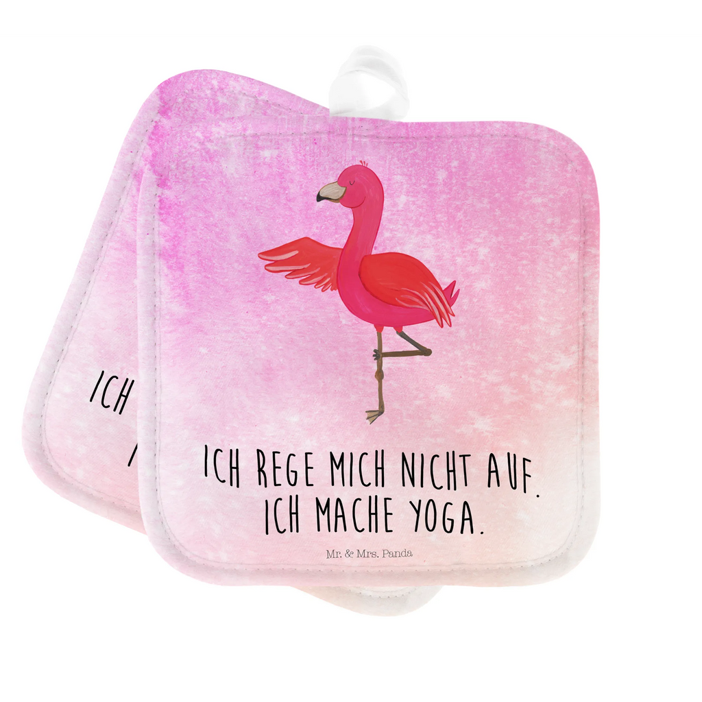 2er Set Topflappen  Flamingo Yoga Topflappen 2er Set, Topfhandschuh, Topflappen mit Spruch, Schöne Topflappen, Topflappen Set, Ofenhandschuh, Topflappenset, Topflappen lustig, Ofenhandschuhe, Topfuntersetzer, Topfhandschuhe, Topflappen, Flamingo, Entspannung, Aufregen, Yoga, Vogel, Ärger, Namaste, Achtsamkeit, Tiefenentspannung, Yoga-Übung