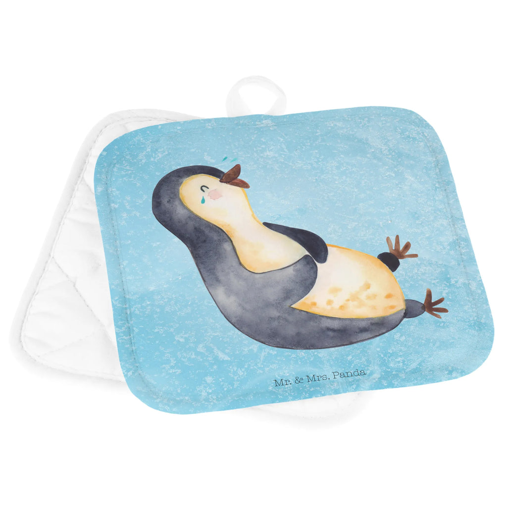 2er Set Topflappen  Pinguin Lachen Topfhandschuh, Topflappen mit Spruch, Topflappen lustig, Schöne Topflappen, Topflappenset, Ofenhandschuh, Topflappen Set, Topfhandschuhe, Topflappen, Ofenhandschuhe, Topflappen 2er Set, Topfuntersetzer, Pinguin, Fröhlich, Pinguine, lustiger Spruch, Lachen, Fröhlichkeit, Optimismus, Humor